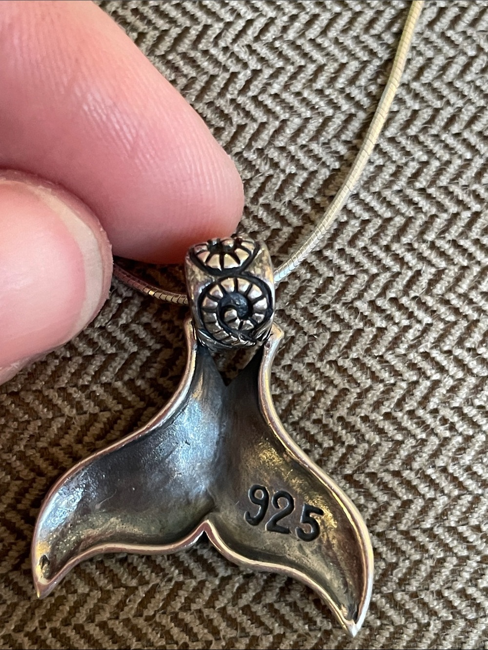 Sterling Silver Mermaid Tail Necklace - Picture 5 of 10